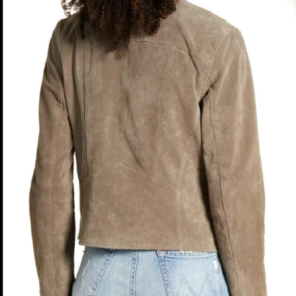 New BLANKNYC BLANK NYC NO LIMIT SUEDE MOTO JACKET in SAND STONER S Small NWOT - Picture 2 of 7